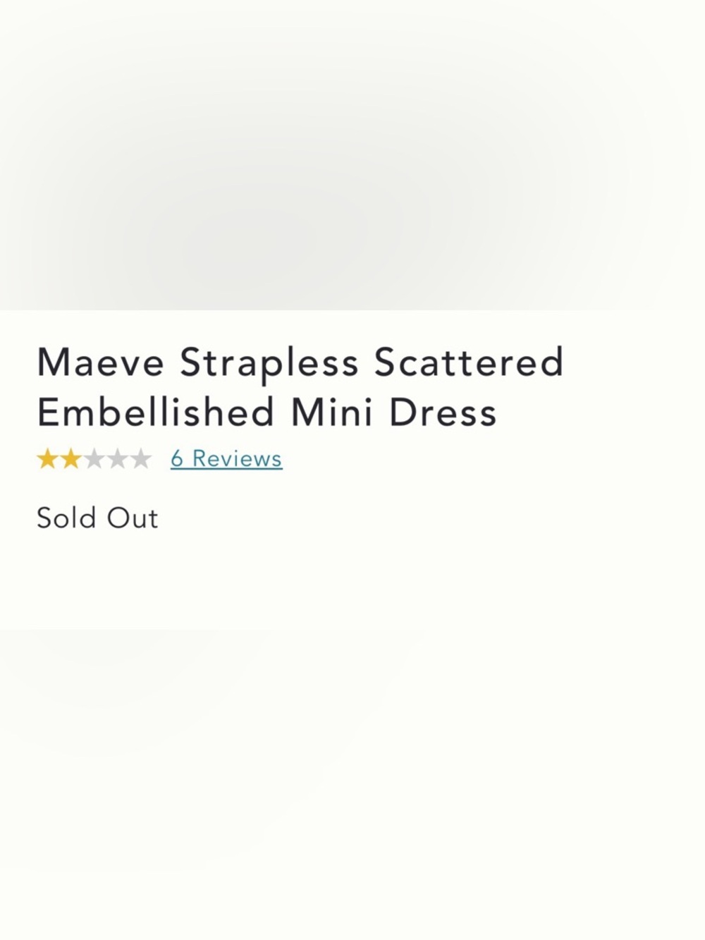 Anthropologie Maeve Strapless Scattered Embellished Mini Dress - Picture 4 of 8
